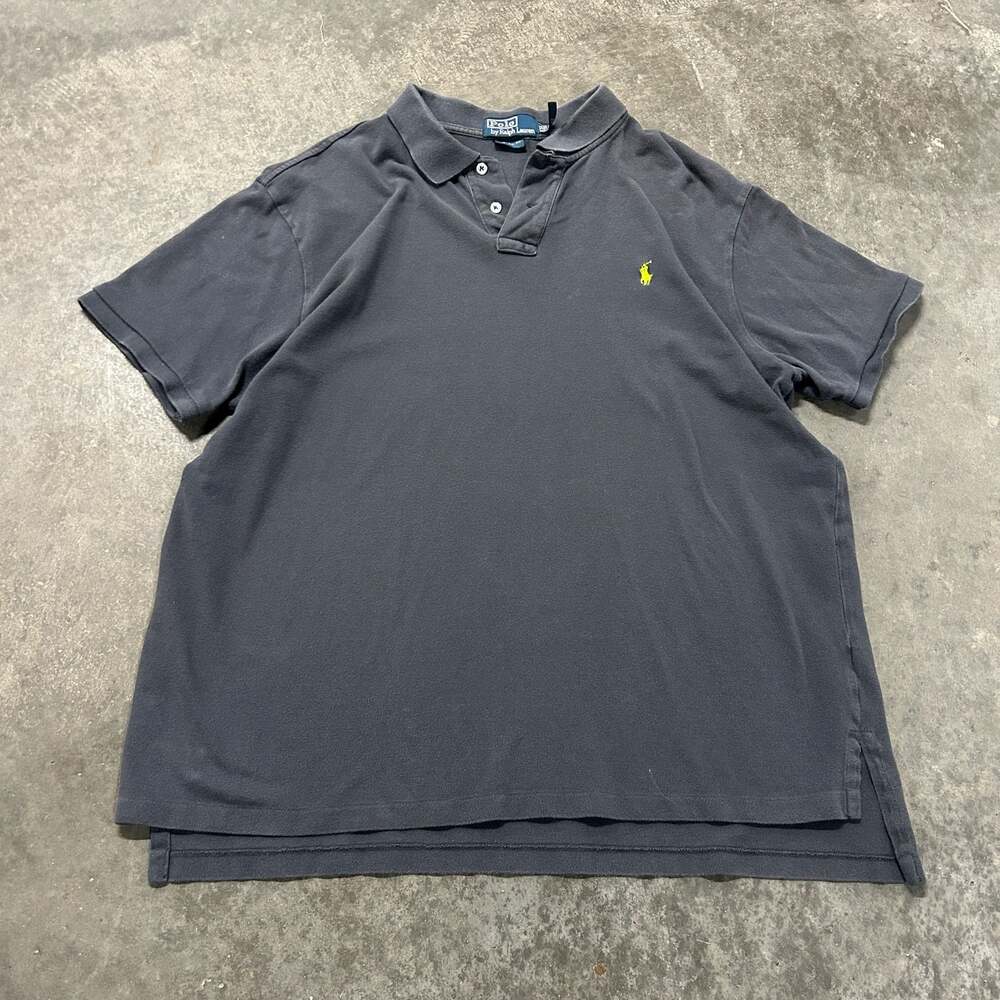 Vintage Polo by Ralph Lauren Custom Fit Black Short Sleeve Polo Shirt XXL